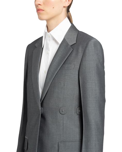 prada mohair|Grey Single.